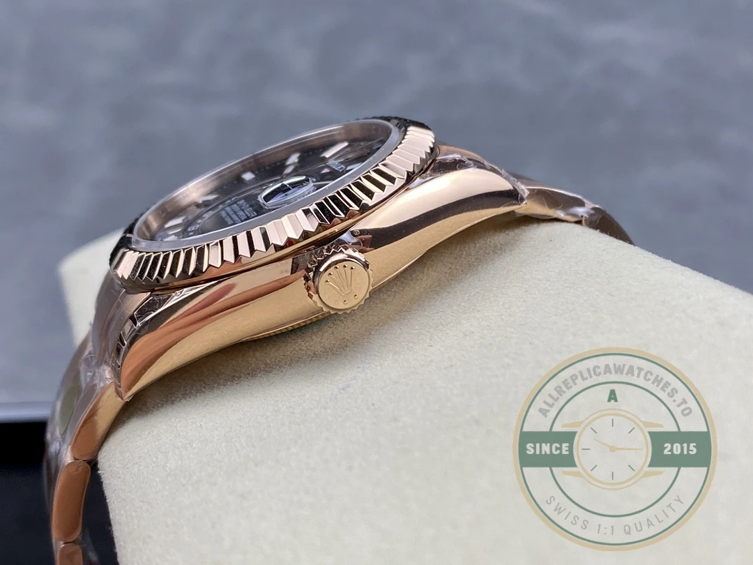 Replica Sky-Dweller 42 mm Everose gold 326935 Black Dial 42mm - Affordable Luxury Replica Timepiece