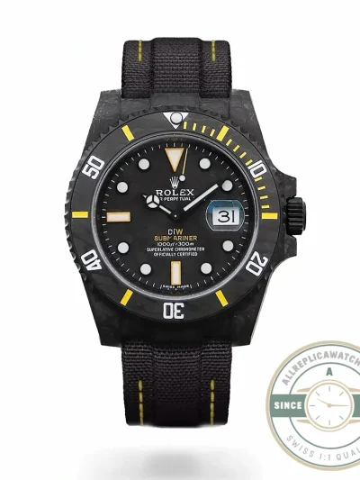 Replica Submariner Carbon Black Nylon Strap VS3135 - Factory Super Clone Watch