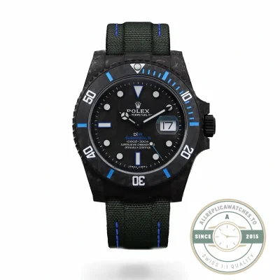 Replica Submariner DIW Carbon Blue on Nylon Strap VS3140 - Swiss-Made Clone Watch