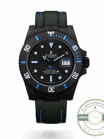Replica Submariner DIW Carbon Blue on Nylon Strap VS3140 - Swiss-Made Clone Watch