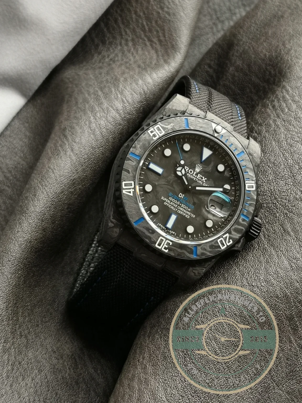 Replica Submariner DIW Carbon Blue on Nylon Strap VS3140 - Swiss-Made Clone Watch