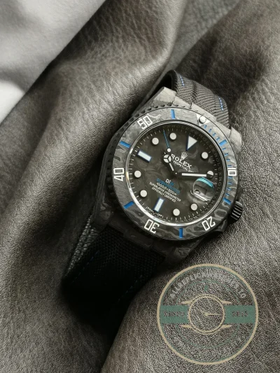 Replica Submariner DIW Carbon Blue on Nylon Strap VS3140 - Swiss-Made Clone Watch