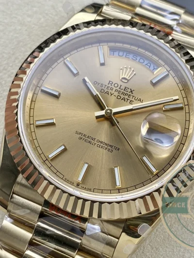 Rolex Day-Date 40mm Champagne Dial 228238 - Swiss-Made Clone Watch
