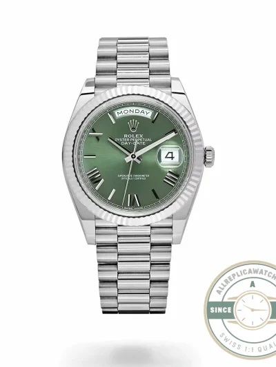 Rolex Day-Date 40mm Olive Green Roman Dial 228239 - Affordable Super Clone Watch