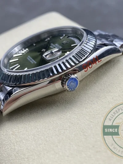 Rolex Day-Date 40mm Olive Green Roman Dial 228239 - Best Quality Replica Watch