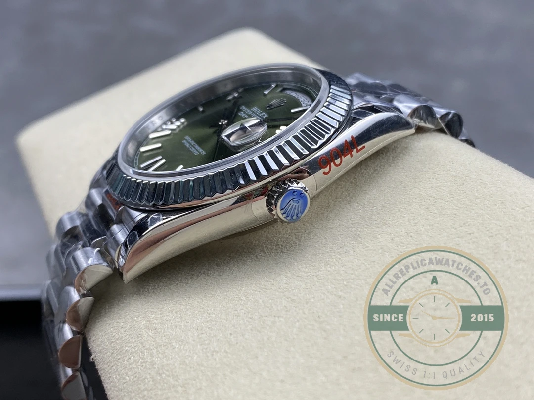 Rolex Day-Date 40mm Olive Green Roman Dial 228239 - Best Quality Replica Watch