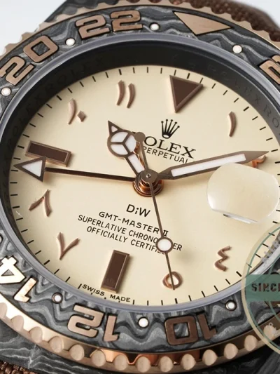 ROLEX GMT-Master II DIW Karbon Sarı Kadranı 40mm - Swiss Movement Replica Watch