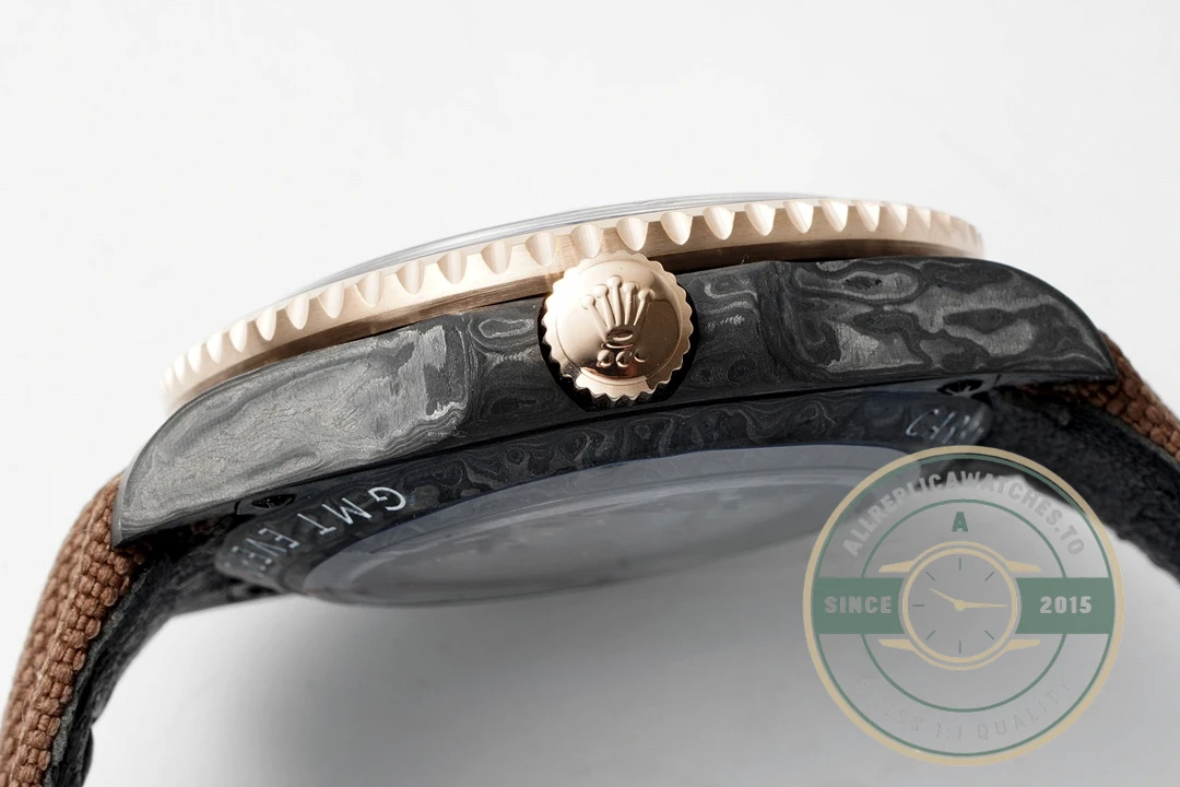 ROLEX GMT-Master II DIW Karbon Sarı Kadranı 40mm - 1:1 Swiss Replica Watch