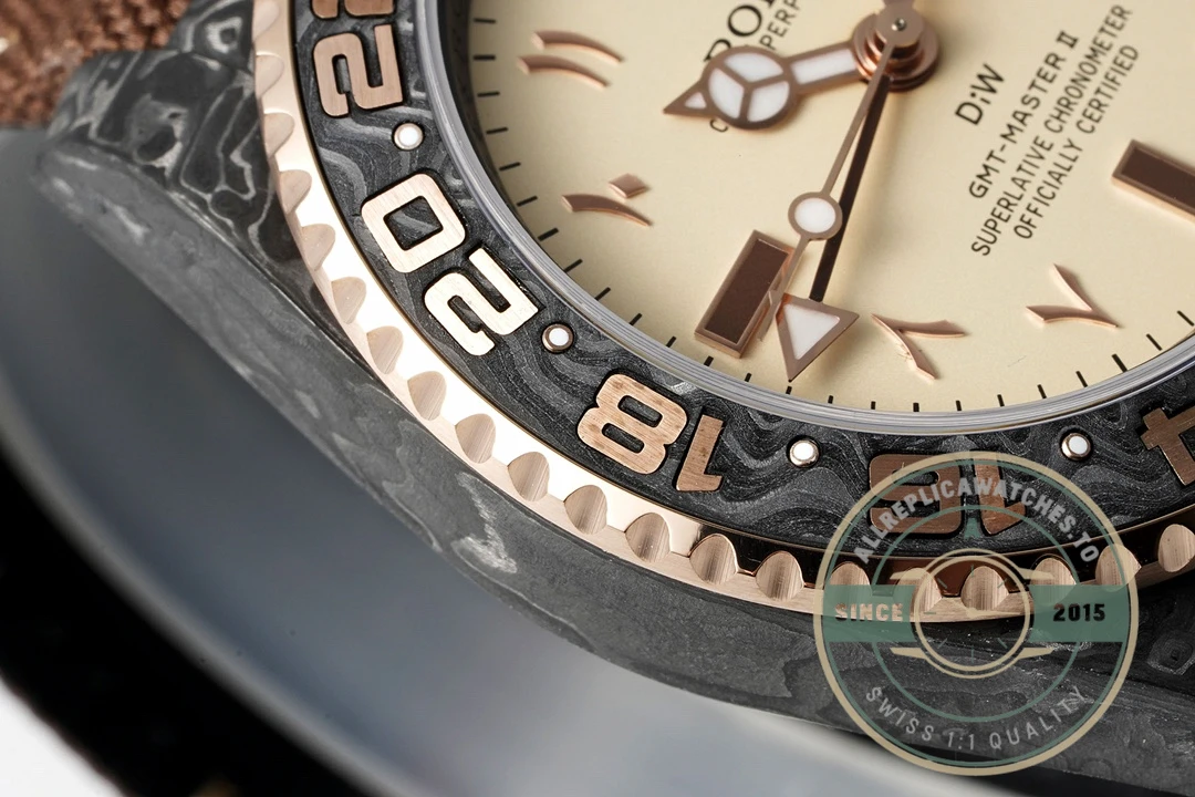 ROLEX GMT-Master II DIW Karbon Sarı Kadranı 40mm - Swiss Movement Replica Watch