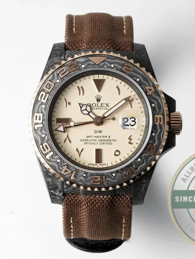 ROLEX GMT-Master II DIW Karbon Sarı Kadranı 40mm - 1:1 Swiss Replica Watch