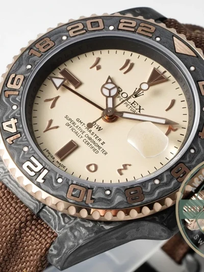 ROLEX GMT-Master II DIW Karbon Sarı Kadranı 40mm - Top-Tier Swiss Replica Watch