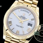 Super Clone Day-Date 40 mm White Dial Yellow Gold M228238-0042 - Swiss-Made Clone Watch