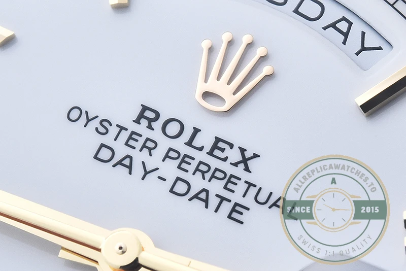 Super Clone Day-Date 40 mm White Dial Yellow Gold M228238-0042 - Top-Tier Swiss Replica Watch
