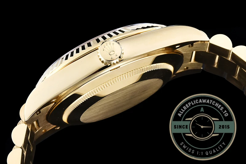 Super Clone Day-Date 40 mm White Dial Yellow Gold M228238-0042 - Swiss Movement Replica Watch