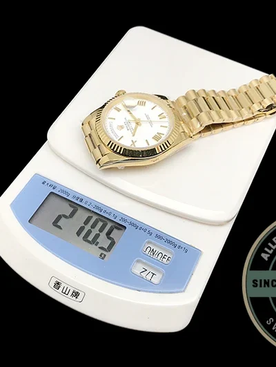 Super Clone Day-Date 40 mm White Dial Yellow Gold M228238-0042 - Budget Luxury Replica Watch