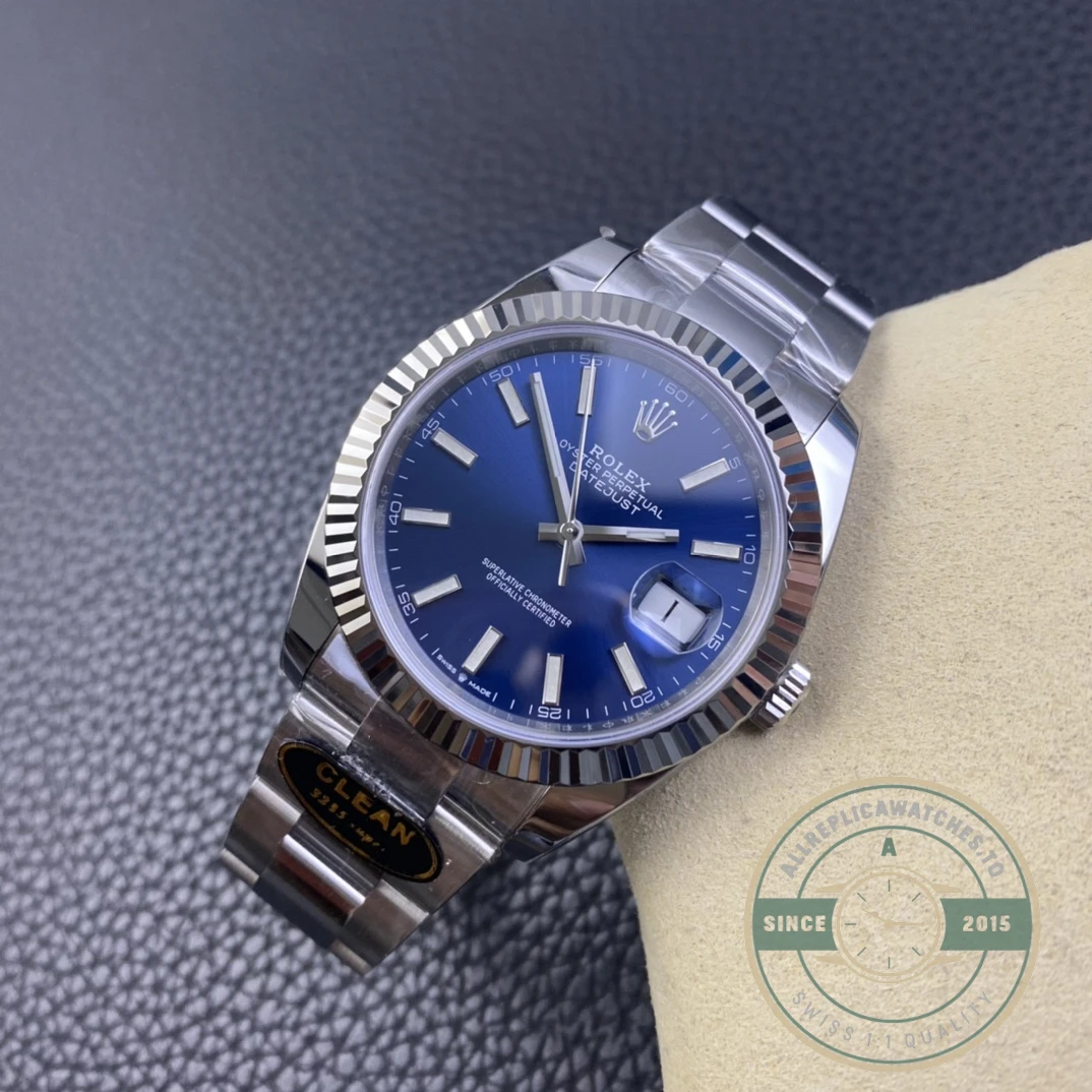 Super Clone Rolex Datejust 41mm 126334 Oyster Blue Dial - Swiss-Made Clone Watch
