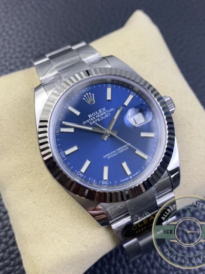 Super Clone Rolex Datejust 41mm 126334 Oyster Blue Dial - 1:1 Swiss Replica Watch
