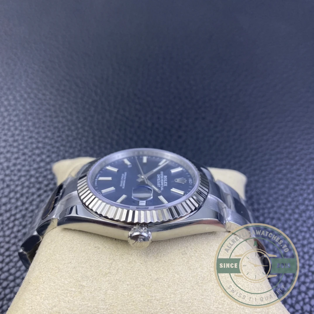 Super Clone Rolex Datejust 41mm 126334 Oyster Blue Dial - 1:1 Swiss Replica Watch