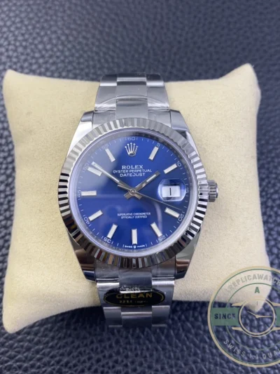 Super Clone Rolex Datejust 41mm 126334 Oyster Blue Dial - Factory Super Clone Watch