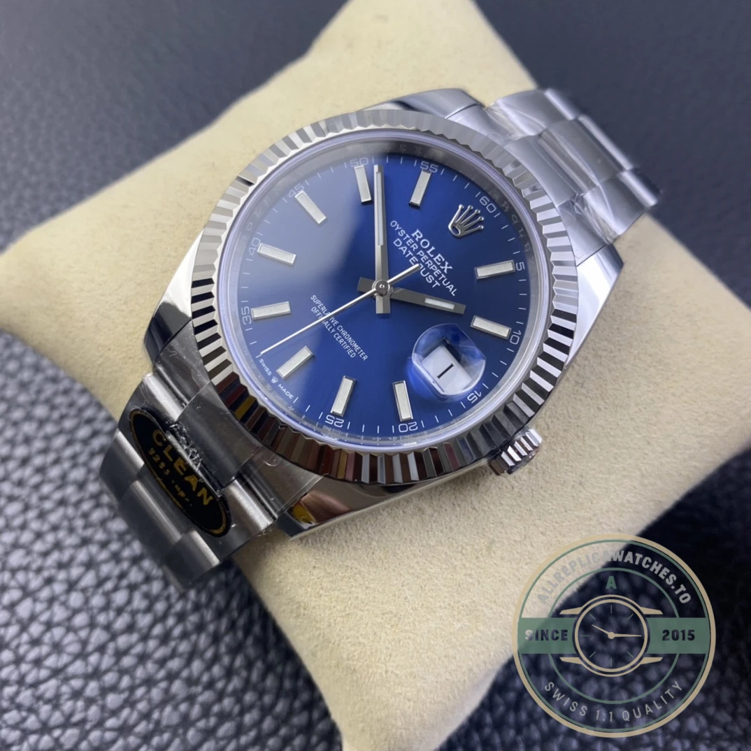 Super Clone Rolex Datejust 41mm 126334 Oyster Blue Dial - Budget Luxury Replica Watch