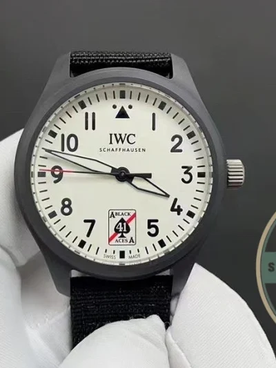 Superclone Pilot’s Black Aces White Dial Ceramic IW326905 - Premium Super Clone Watch