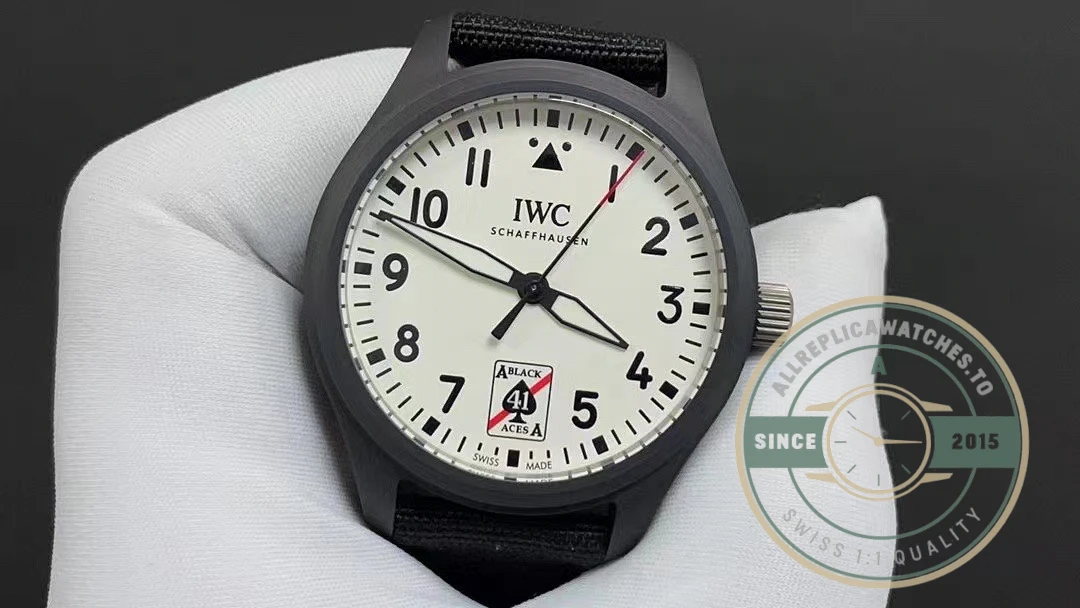 Superclone Pilot’s Black Aces White Dial Ceramic IW326905 - 1:1 Swiss Replica Watch