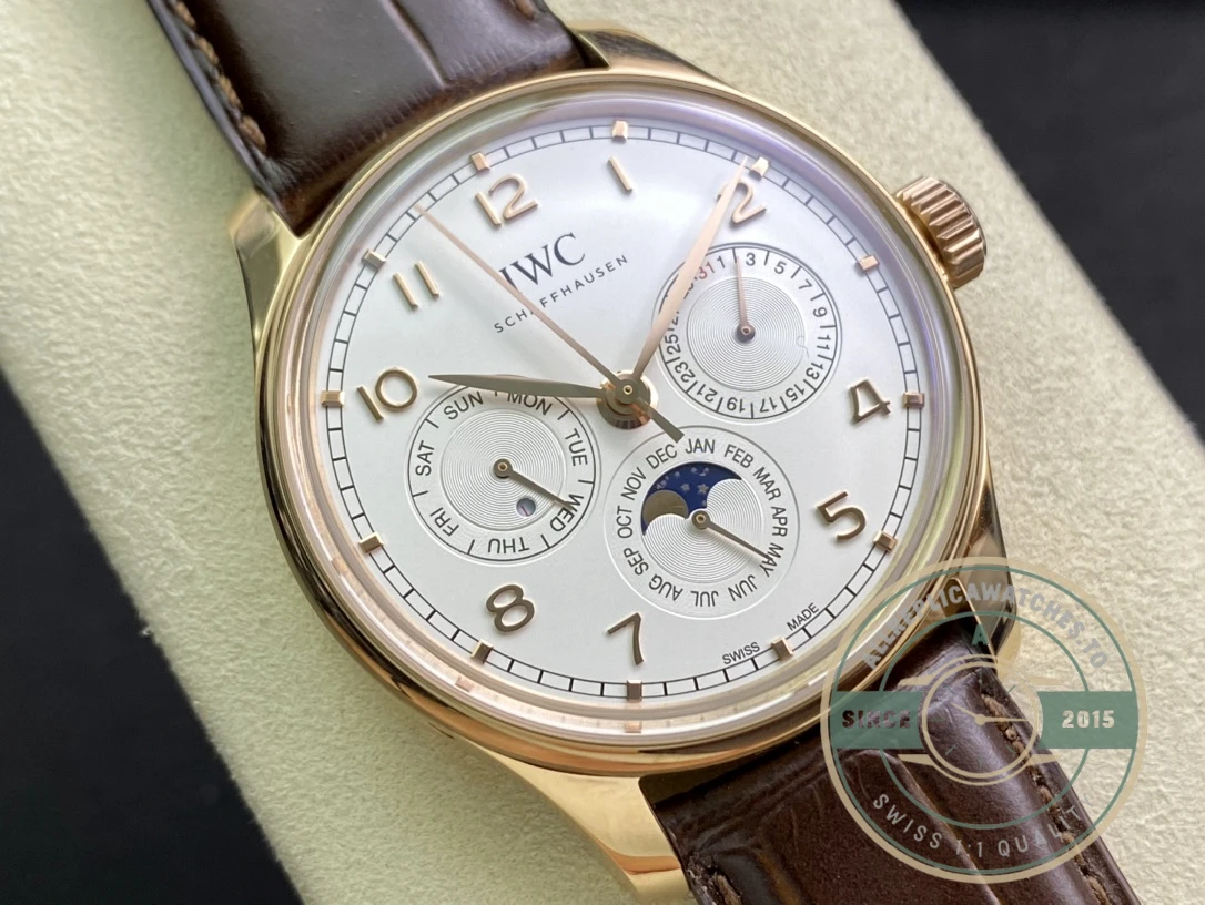 Superclone Portugieser Perpetual 42mm Rose Gold IW344202 - Swiss-Made Clone Watch