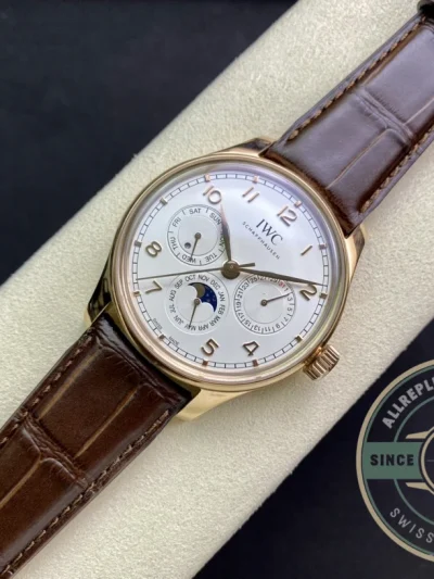 Superclone Portugieser Perpetual 42mm Rose Gold IW344202 - Affordable Luxury Replica Timepiece