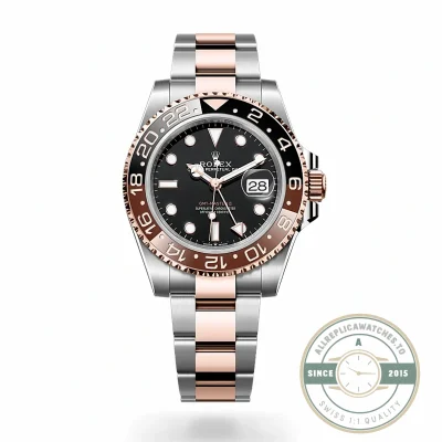 Superclone Rolex GMT-Master II 40mm Gold Steel 126711CHNR Root Beer - High-Grade Replica Watch