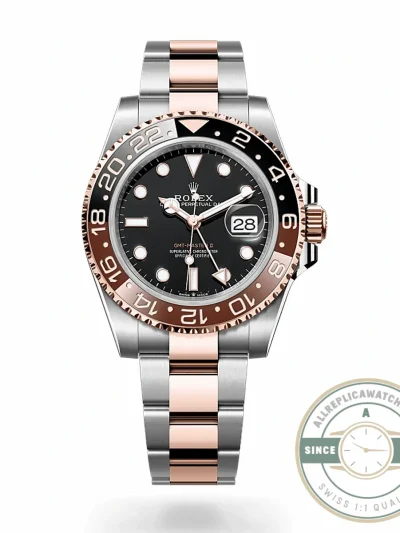 Superclone Rolex GMT-Master II 40mm Gold Steel 126711CHNR Root Beer - High-Grade Replica Watch