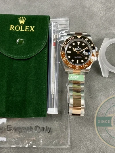 Superclone Rolex GMT-Master II 40mm Gold Steel 126711CHNR Root Beer - Affordable Luxury Replica Timepiece