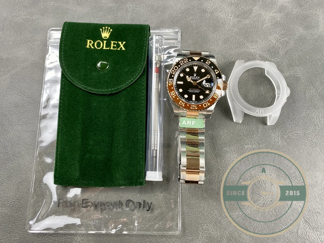 Superclone Rolex GMT-Master II 40mm Gold Steel 126711CHNR Root Beer - Affordable Luxury Replica Timepiece