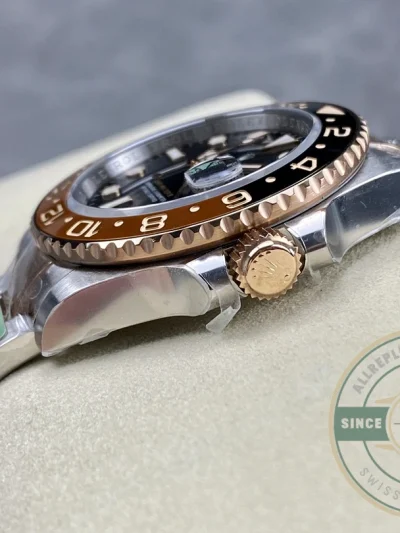 Superclone Rolex GMT-Master II 40mm Gold Steel 126711CHNR Root Beer - Premium Super Clone Watch