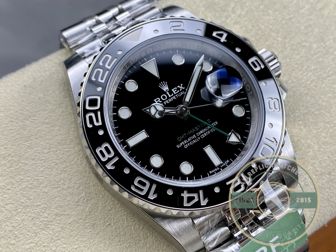 Superclone Rolex GMT-Master II Bruce Wayne 126710GRNR Jubilee - Swiss Movement Replica Watch