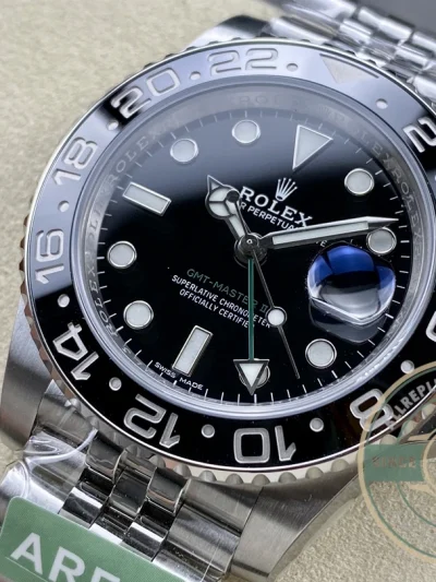 Superclone Rolex GMT-Master II Bruce Wayne 126710GRNR Jubilee - Best Quality Replica Watch