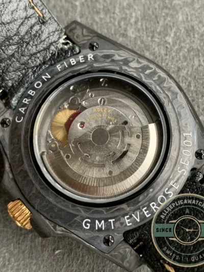 Superclone Rolex GMT-MASTER II-Carbon Fiber-Yellow Grey - Affordable Luxury Replica Timepiece