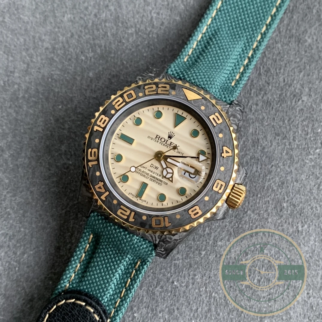 Superclone Rolex GMT-MASTER II-Carbon Fiber-Yellow Grey - Swiss Movement Replica Watch