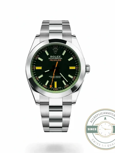 Superclone Rolex Milgauss 116400GV Black Dial Green Sapphire 40mm - Affordable Super Clone Watch