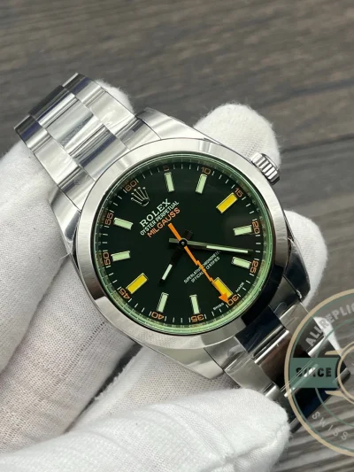 Superclone Rolex Milgauss 116400GV Black Dial Green Sapphire 40mm - Luxury Replica Watch