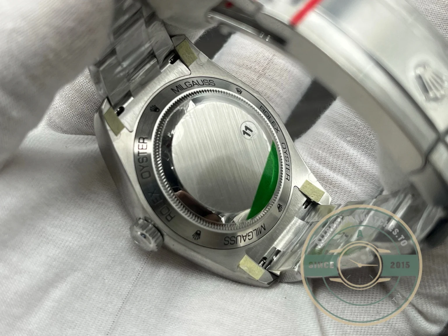 Superclone Rolex Milgauss 116400GV Black Dial Green Sapphire 40mm - Budget Luxury Replica Watch