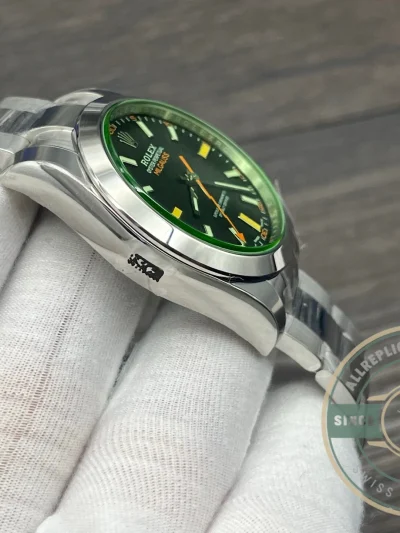 Superclone Rolex Milgauss 116400GV Black Dial Green Sapphire 40mm - Affordable Super Clone Watch