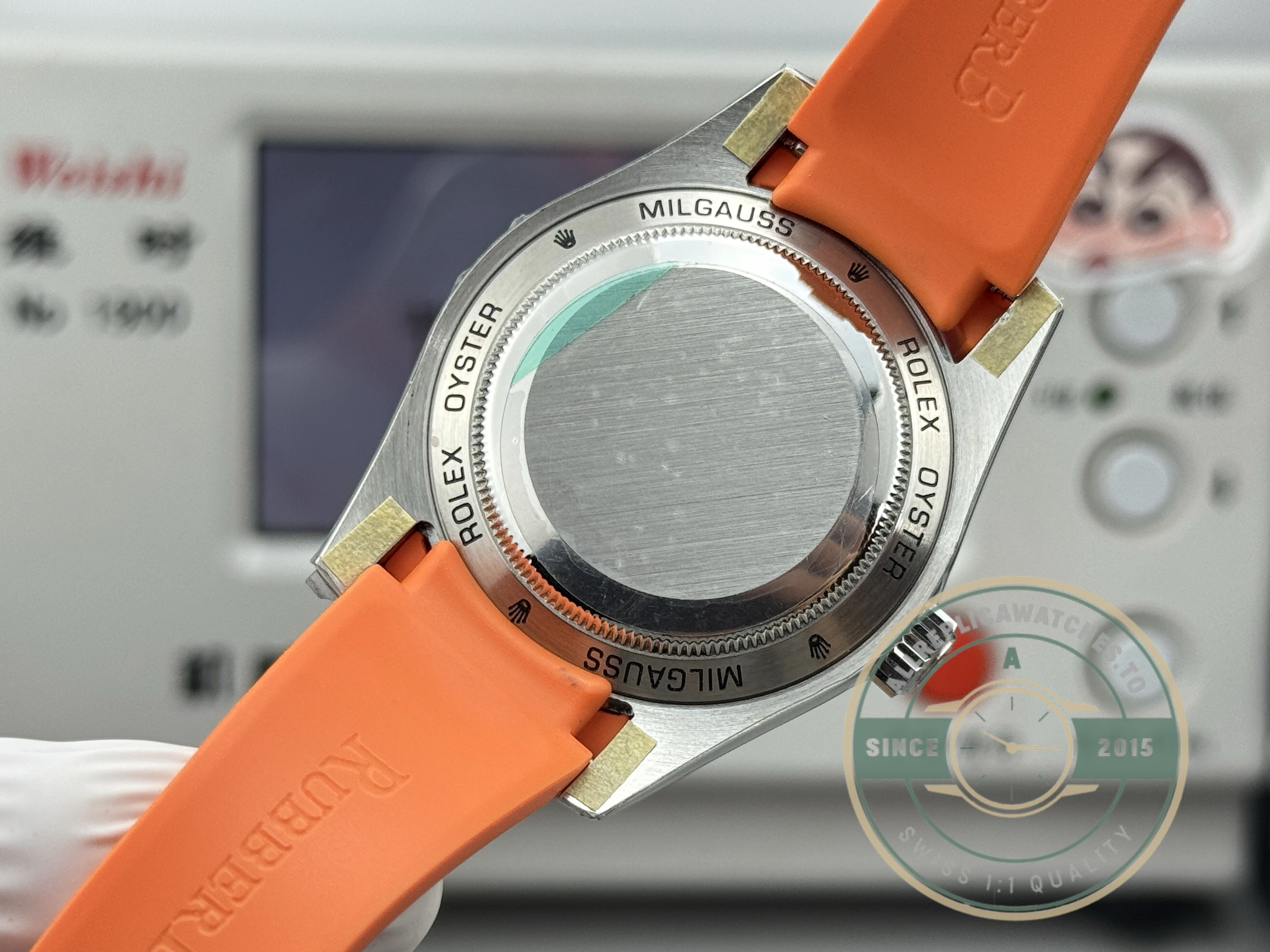 Superclone Rolex Milgauss 40mm White Dial 116400 Orange - Premium Super Clone Watch