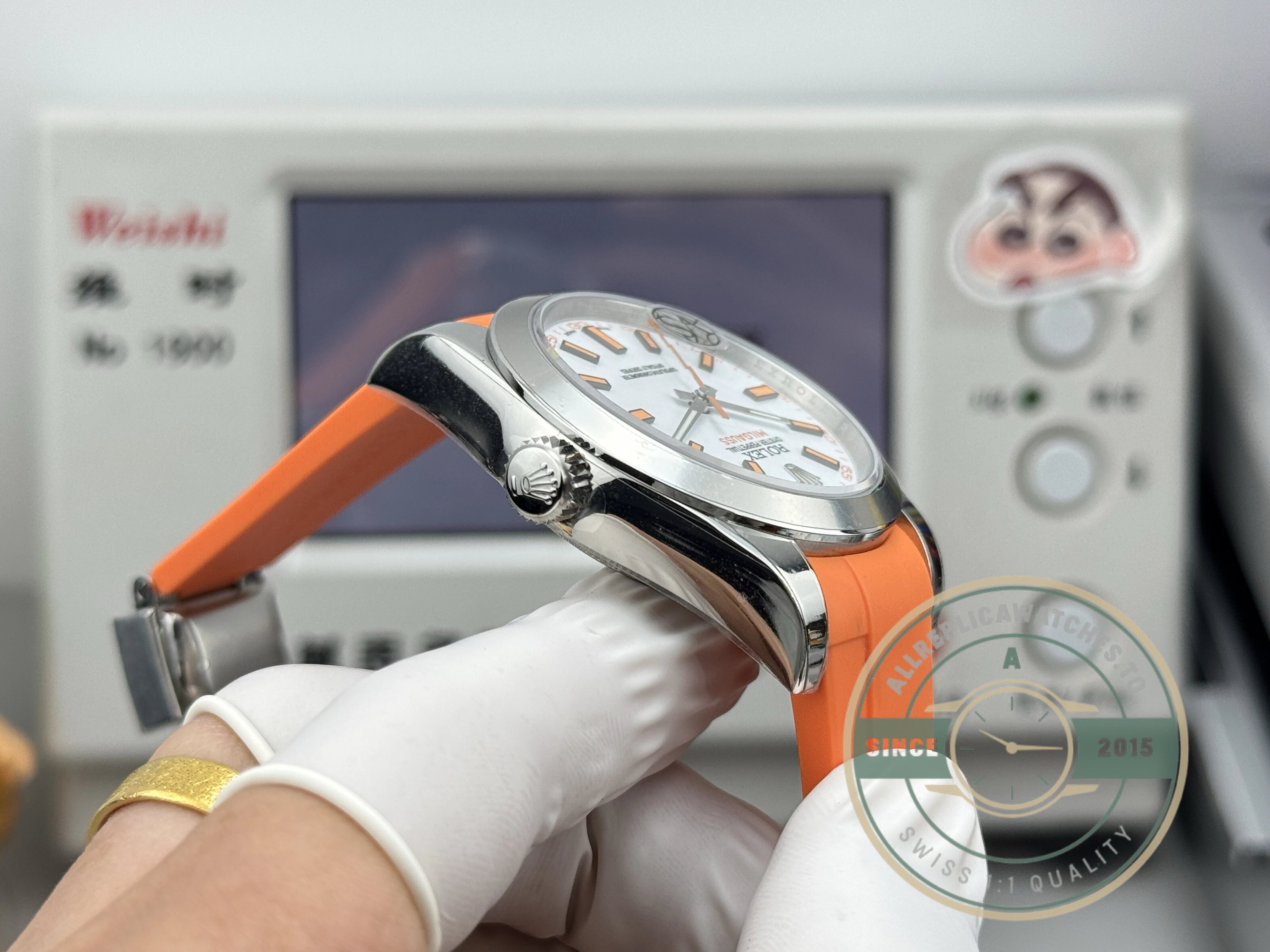 Superclone Rolex Milgauss 40mm White Dial 116400 Orange - High-Grade Replica Watch