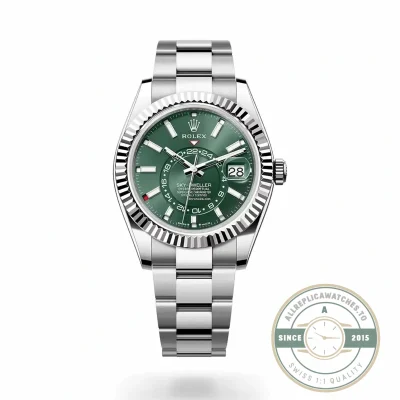 Superclone Rolex Sky-Dweller 326238 42mm Mint Dial Oyster - High-Grade Replica Watch