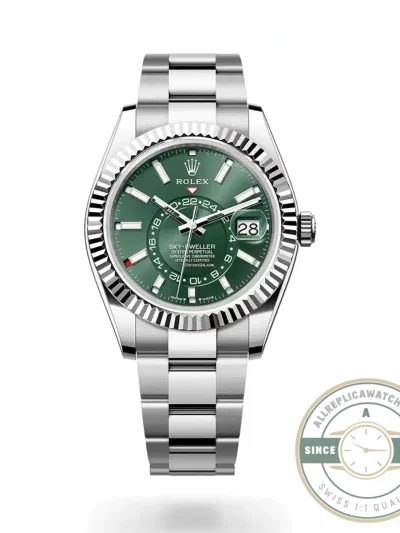 Superclone Rolex Sky-Dweller 326238 42mm Mint Dial Oyster - High-Grade Replica Watch