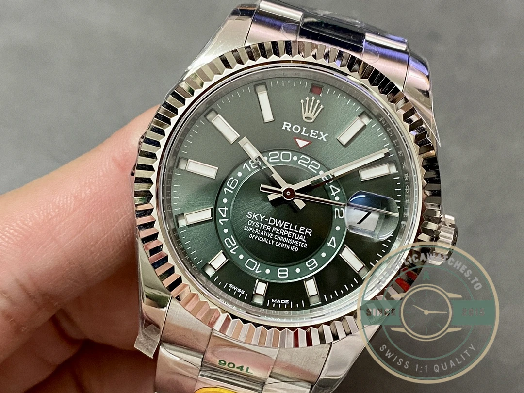 Superclone Rolex Sky-Dweller 326238 42mm Mint Dial Oyster - Premium Super Clone Watch