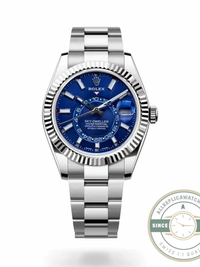 Superclone Rolex Sky-Dweller 326934 42mm Blue Dial Oyster - Best Quality Replica Watch
