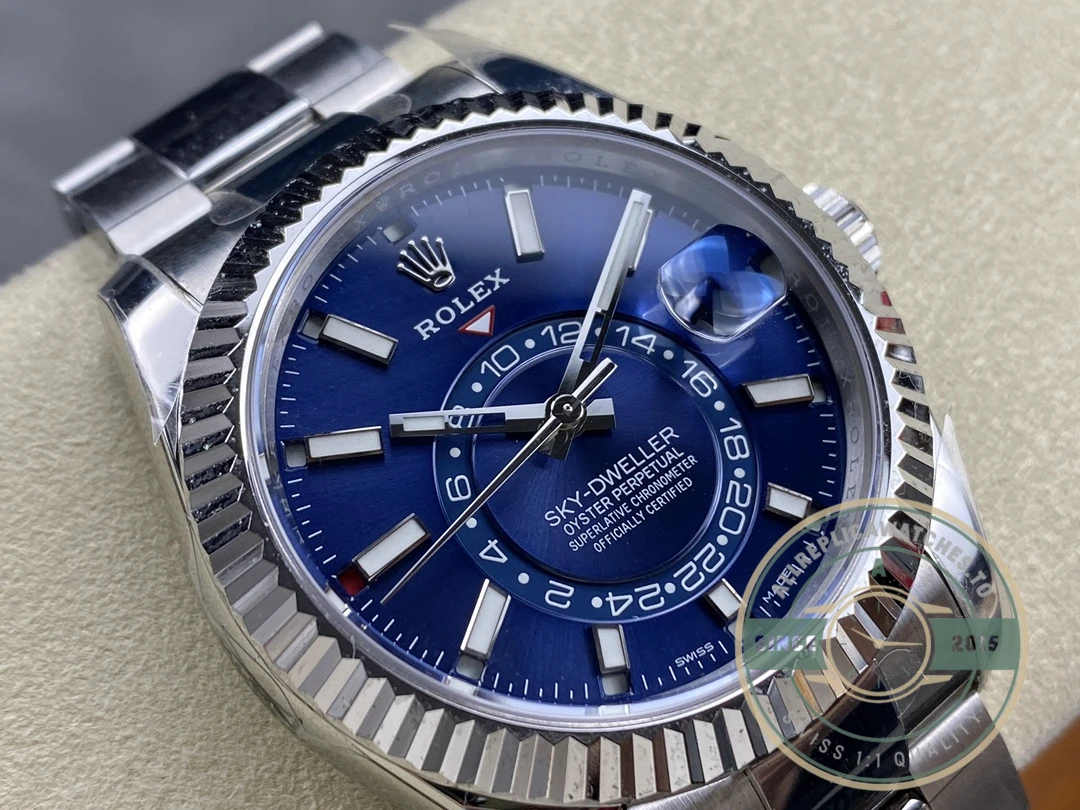 Superclone Rolex Sky-Dweller 326934 42mm Blue Dial Oyster - High-Grade Replica Watch