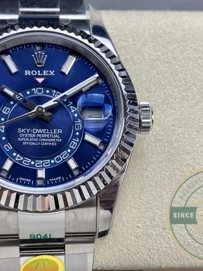 Superclone Rolex Sky-Dweller 326934 42mm Blue Dial Oyster - High-Grade Replica Watch
