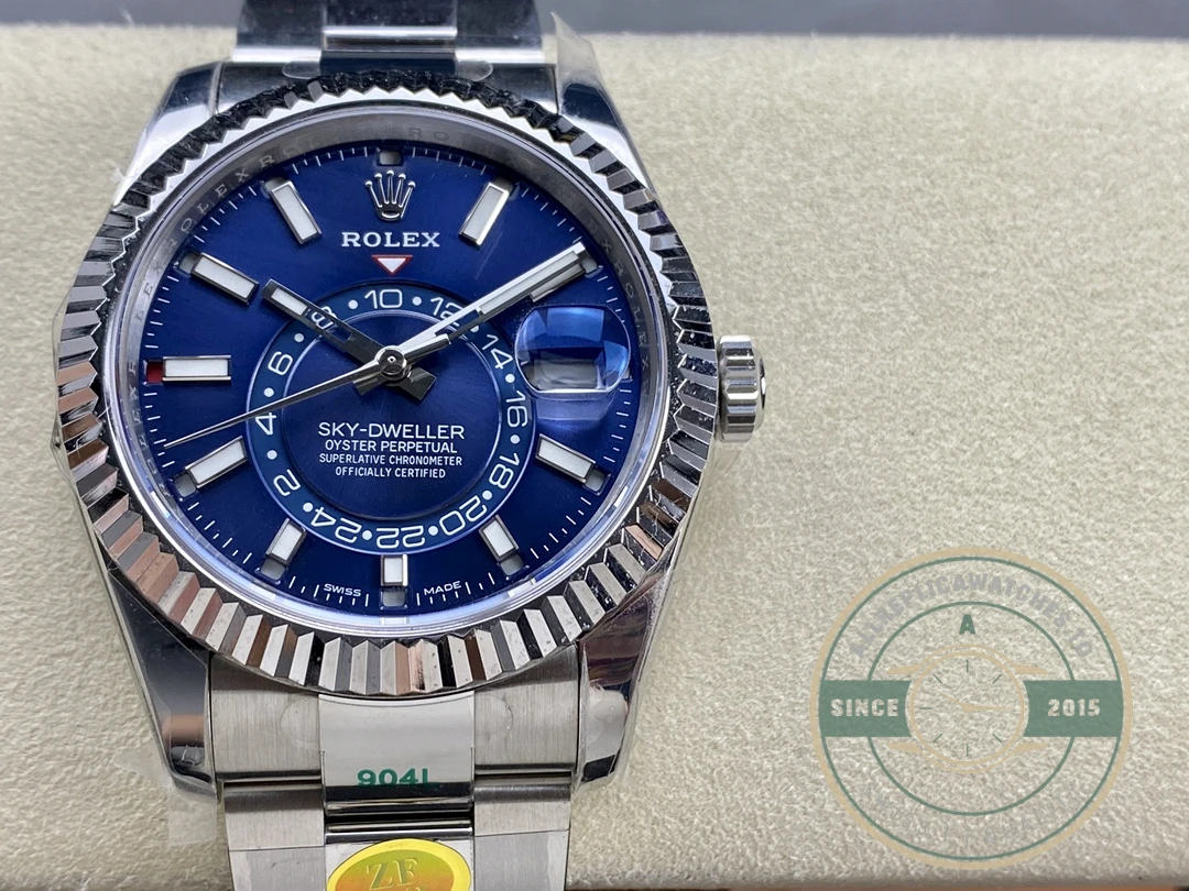 Superclone Rolex Sky-Dweller 326934 42mm Blue Dial Oyster - High-Grade Replica Watch